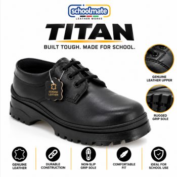 Schoolmate Titan – Genuine Leather Unisex School Shoes